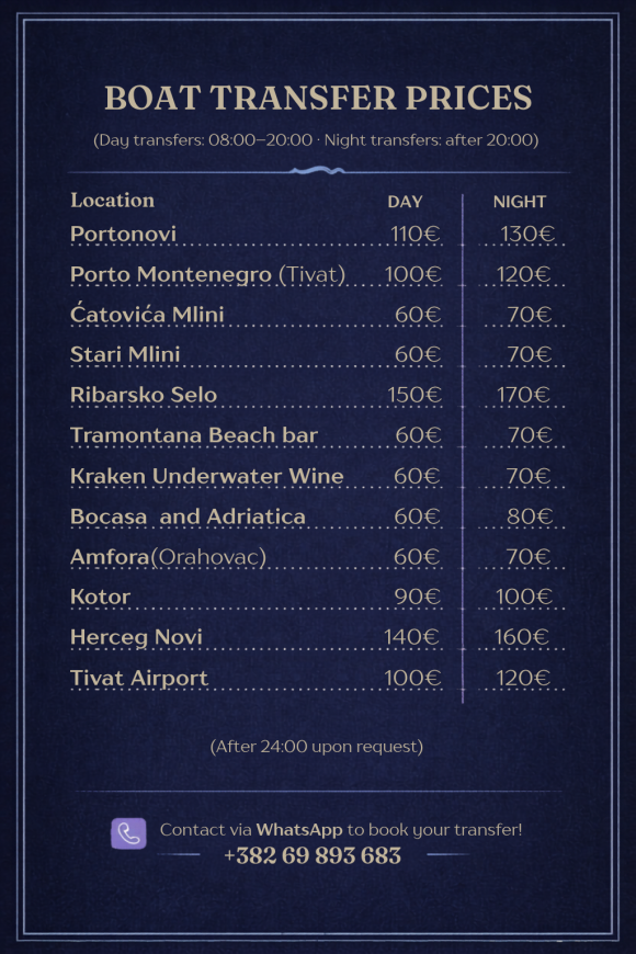 LanMariv private water transfer price list